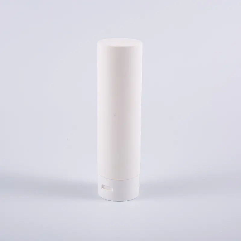 손가락으로 튀김 정상 모자를 가진 백색 소프트 터치 둥근 거꾸로 한 180ml PE 헤어 컨디셔너 정화 병