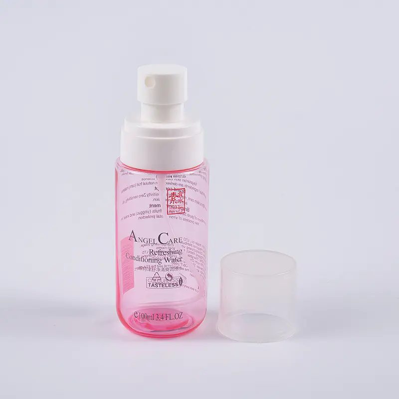 100ml 투명한 핑크 컬러 페이셜 토너 병
