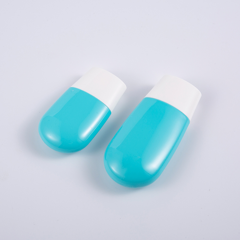 친환경 여행 필수품 30ml & 50ml 프리미엄 블루 PE 자외선 차단제 병