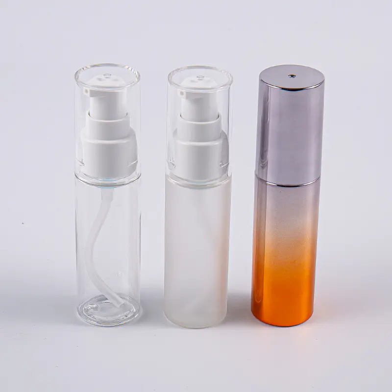 펌프 여행 사용을 가진 각종 색깔 원형 30ml PETG 로션 병