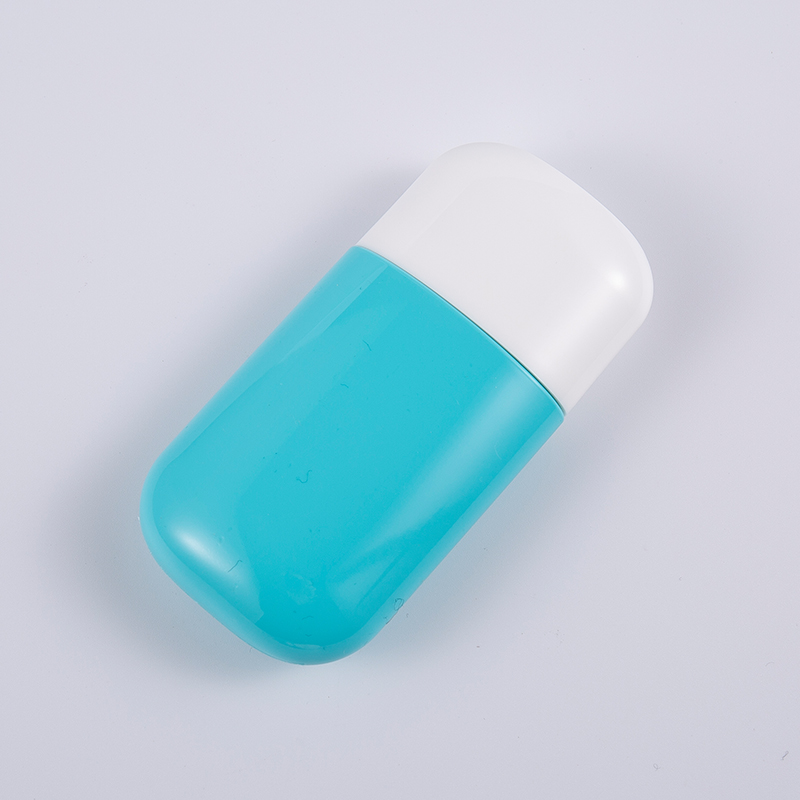 UV 차단 기능이 있는 30ml 및 50ml 블루 PE 자외선 차단제 병