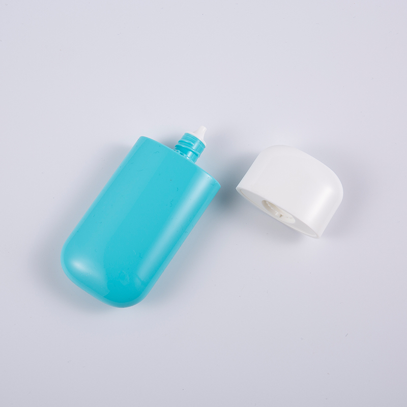 UV 차단 기능이 있는 30ml 및 50ml 블루 PE 자외선 차단제 병