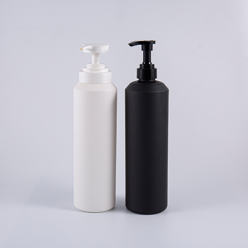 백색과 까만 소프트 터치 둥근 큰 크기 1000ml PE 정화 펌프 병