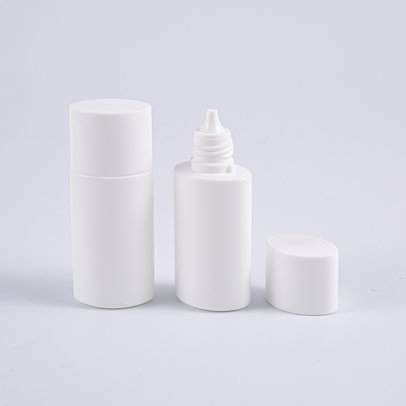 타원형 모양 흰색 15ml PE 자외선 차단제 병 