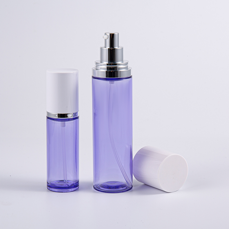 알루미늄 펌프를 가진 자주색 색깔 35ml 둥근 혈청 로션 병