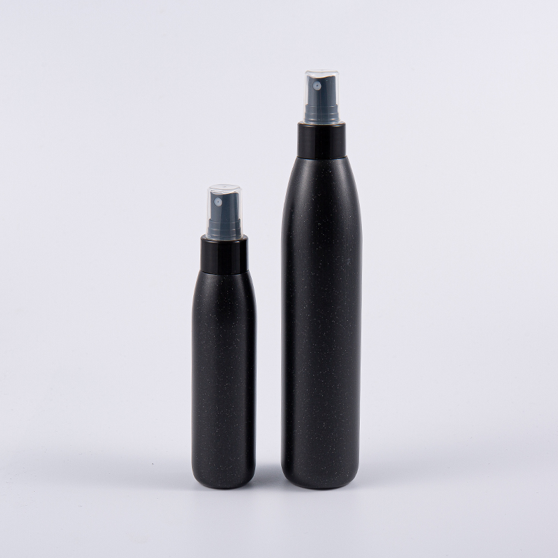100ml 및 250ml PE 병 - 진주 마감 플라스틱 펌프 디스펜서가 있는 검정색