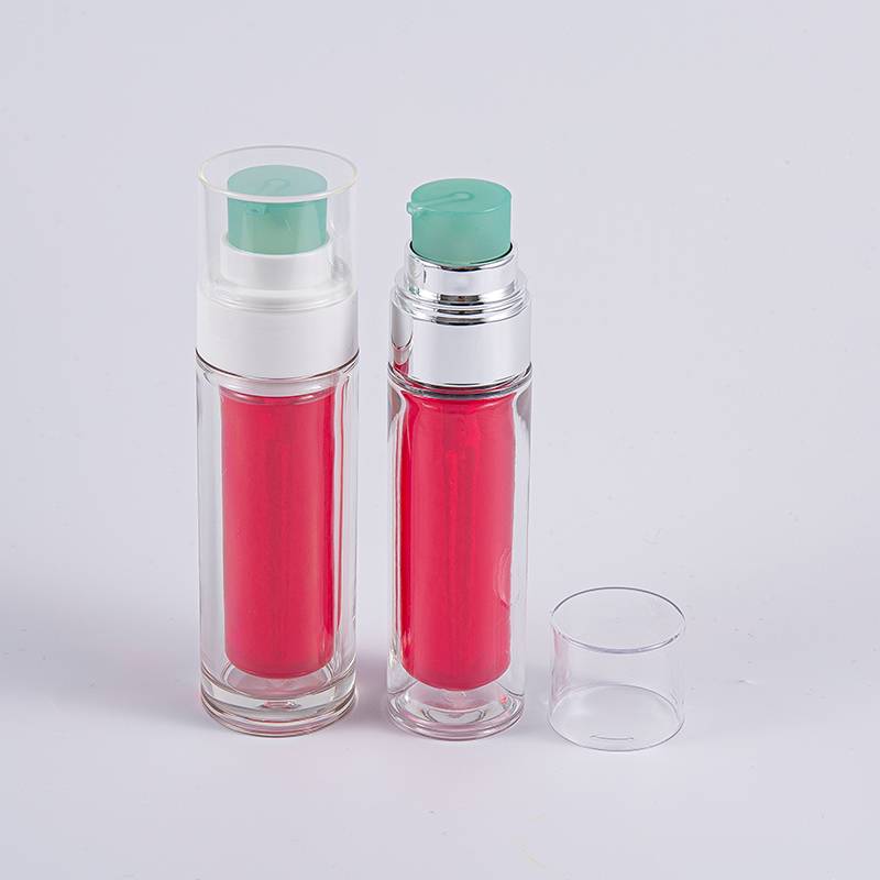 펌프가 있는 다층 복합 내부 가방 30ml 50ml 진공 병이 있는 명확한 PETG 병