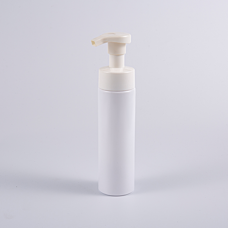 휴대용 용기는 200ml 라운드 클렌징 폼 펌프 병을 설계했습니다.
