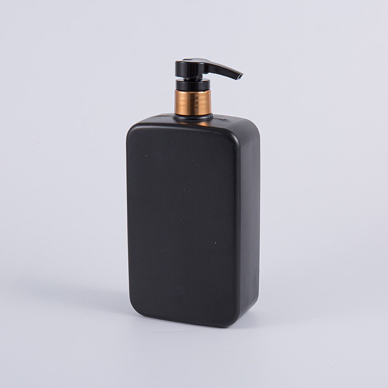 단색 검정색 사각형 1000ml PE 샴푸 펌프 클렌징 병