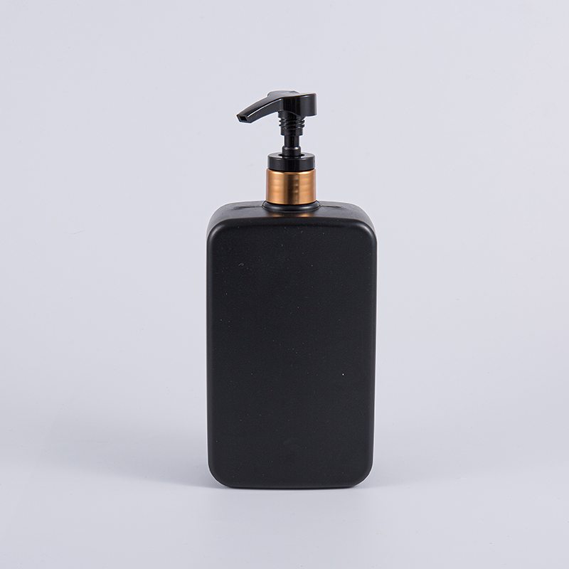단색 검정색 사각형 1000ml PE 샴푸 펌프 클렌징 병
